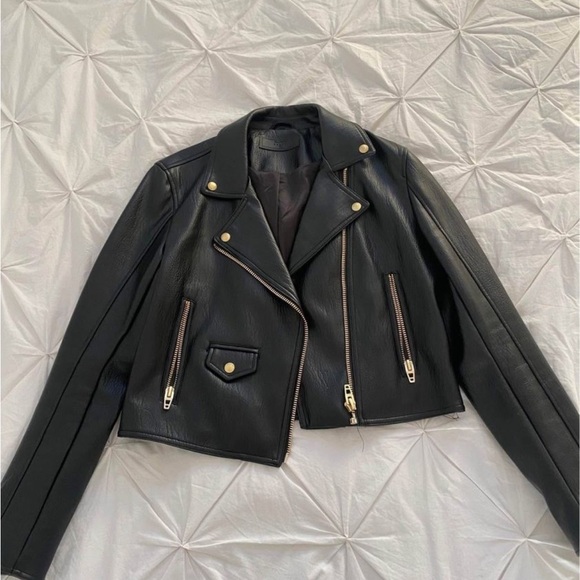 Blank NYC black Faux Leather Moto Jacket - Picture 2 of 4